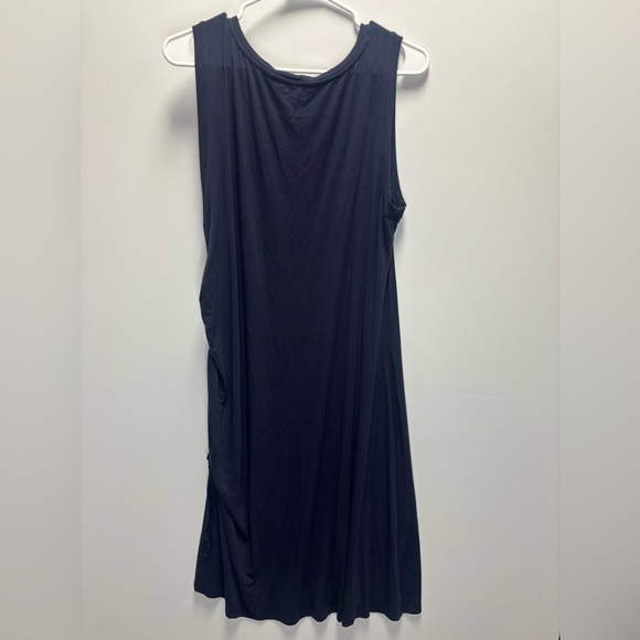 Athleta Side—Gather Sleeveless T-Shirt Dress | XL Navy Blue - Picture 3 of 6